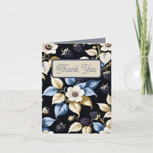 Regal Floral Elegance: Bridal Shower Thank You Card