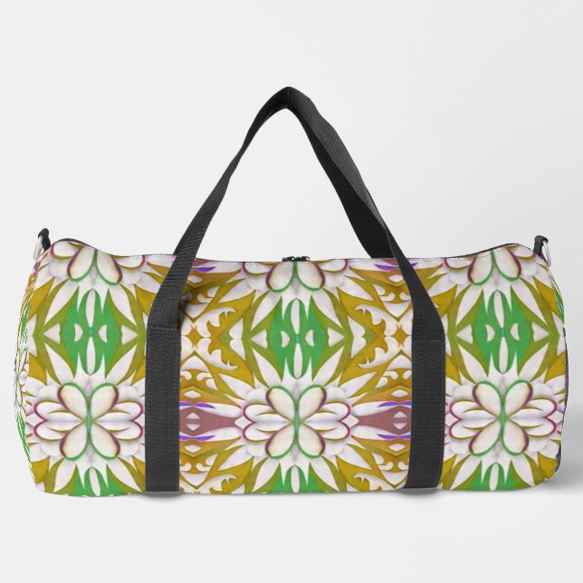Regal Floral Harmony Duffle Bag (Front)