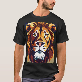 "Regal Geometric Lion T-Shirt Collection"