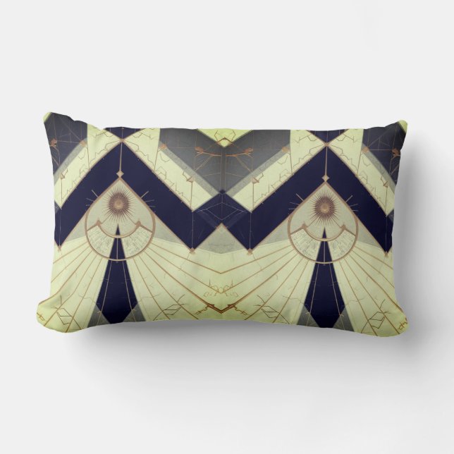 Regal Geometry Throw Cotton Lumbar Cushion (Front)