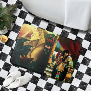 Regal Gold Ancient Egyptian Queen Mythology Bath Mat