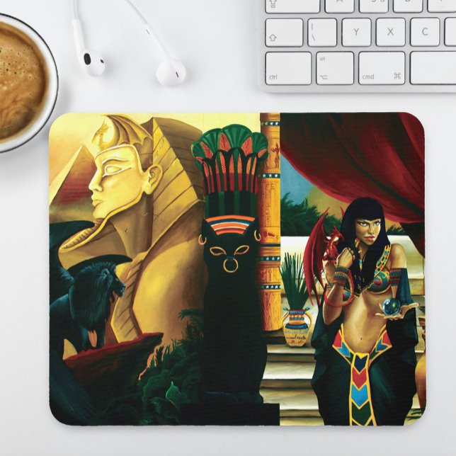 Regal Gold Ancient Egyptian Queen Mythology Mouse Pad (Creator Uploaded)