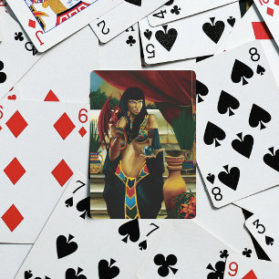 Regal Gold Ancient Egyptian Queen Mythology Playing Cards