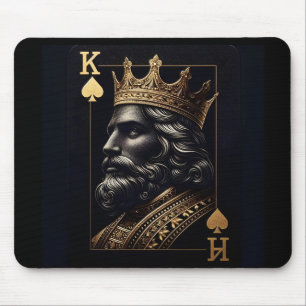 Regal Gold King of Spades Mouse Pad - Stylish Desk