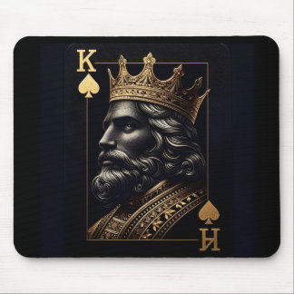 Regal Gold King of Spades Mouse Pad - Stylish Desk