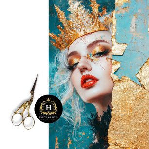 Regal Gold Queen Decoupage Womens History Month Tissue Paper