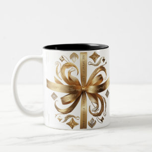 Regal Golden Phoenix Luxury Design Two-Tone Mug