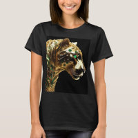 Regal Grace: The Gold Jaguar Adorned with Emeralds