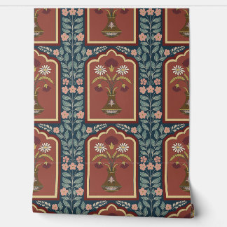 Regal Heritage Blooms - Vintage Floral pattern Wallpaper