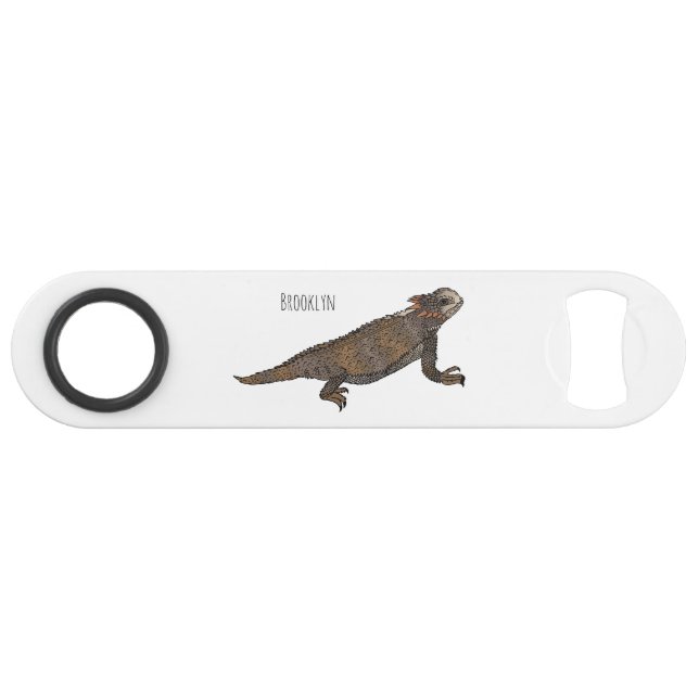 Regal horned lizard cartoon illustration (Front (Horizontal))