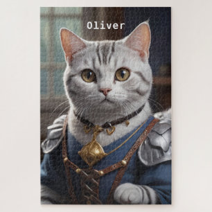 Regal Knight American Shorthair Cat Majestic  Jigsaw Puzzle