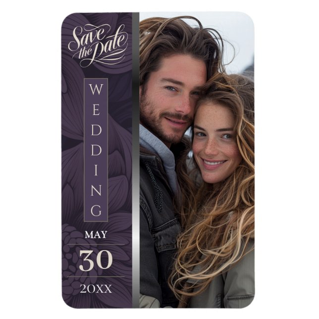 Regal Lilac Luxe Bloom Flexible Photo Magnet (Vertical)
