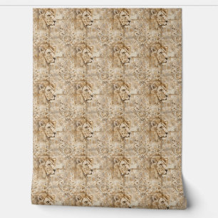 Regal Lion Essence Mini - Gold, Beige Wallpaper
