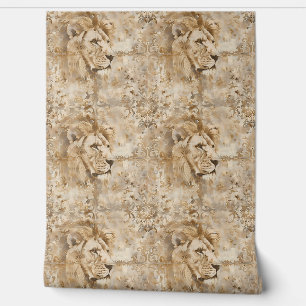 Regal Lion Essence Petite - Gold, Beige Wallpaper