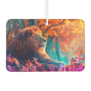 Regal Lion in Enchanted Forest Design Car Air Freshener