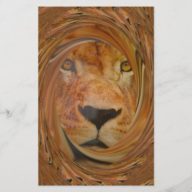 Regal Lion's Face Whirl Artwork pattern art design (Front)