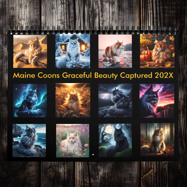 Regal Maine Coons: Graceful Beauty Captured 202X  Calendar (Creator Uploaded)