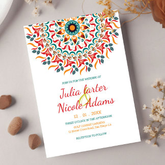 Regal Majestic Festival Elegance Mandala Wedding Invitation