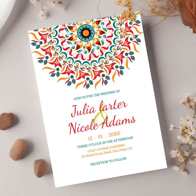 Regal Majestic Festival Elegance Mandala Wedding Invitation (Creator Uploaded)