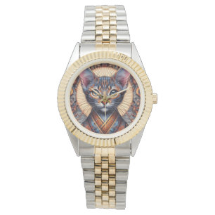 Regal Mythic ornate fantasy feline Watch