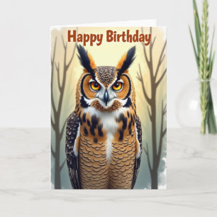 Regal Owl Celebration Card