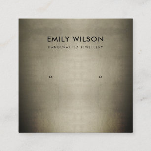 REGAL PALE GOLD SILVER STUD EARRING DISPLAY LOGO SQUARE BUSINESS CARD