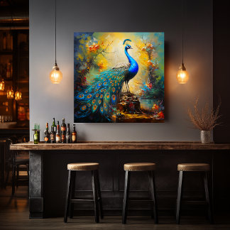 Regal Peacock Canvas Print