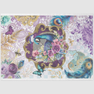 Regal Peacock Victorian Ephemera Decoupage Paper