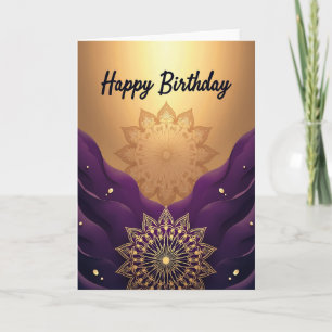 Regal Purple Birthday Card