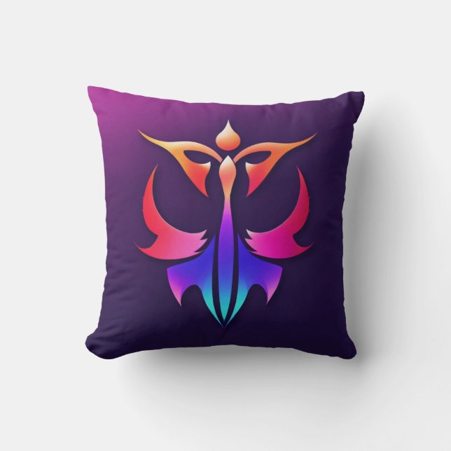 "Regal Purple Embrace" Cushion (Front)