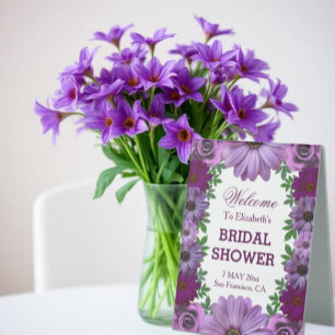 Regal Purple Floral Bridal Shower