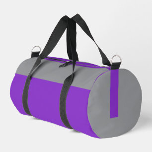 Regal Purple Silver Travel Gym Duffel Bag