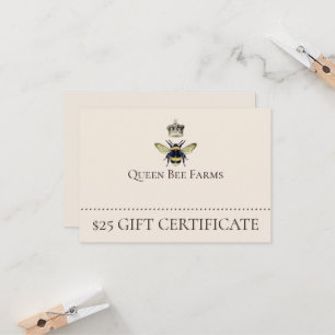 Regal Queen Bee Apiary Farm Card