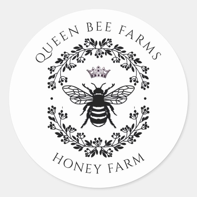 Regal Queen Bee Honey Farm Beekeeper Sticker (Front)
