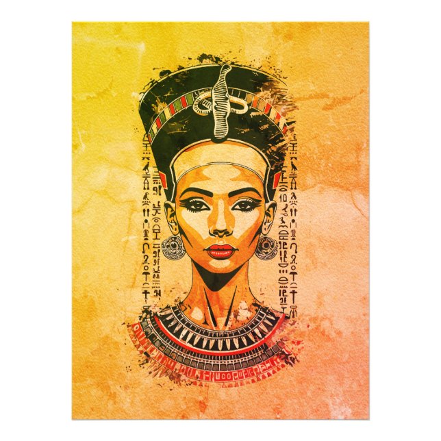 Regal Queen of Egypt – Modern Neo-Pharaoh Art Photo Print (Front)