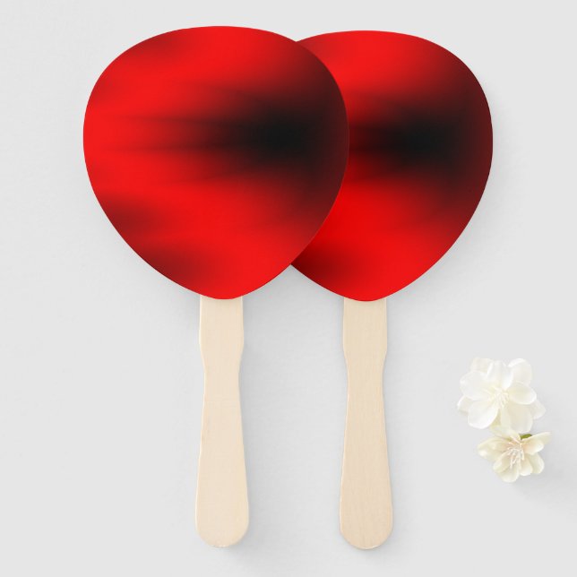 Regal Red Splash Hand Fan (Front and Back)