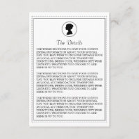 Regal Regency Wedding Details Card