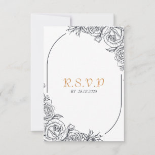 Regal Regency Wedding RSVP Card