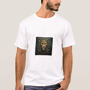 Regal Roar: Custom Lion Design T-Shirt