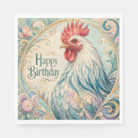 Regal Rooster Birthday Flourish
