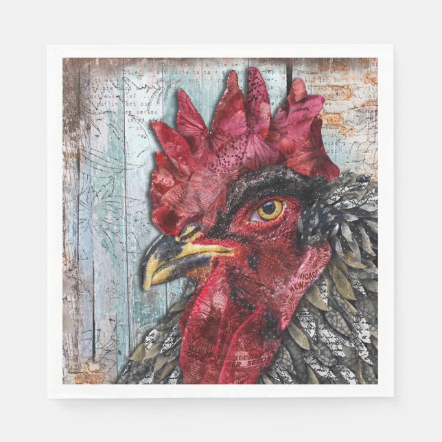 Regal Rooster Napkin (Front)