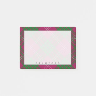 Regal Scottish Clan Crawford Tartan Post-it Notes