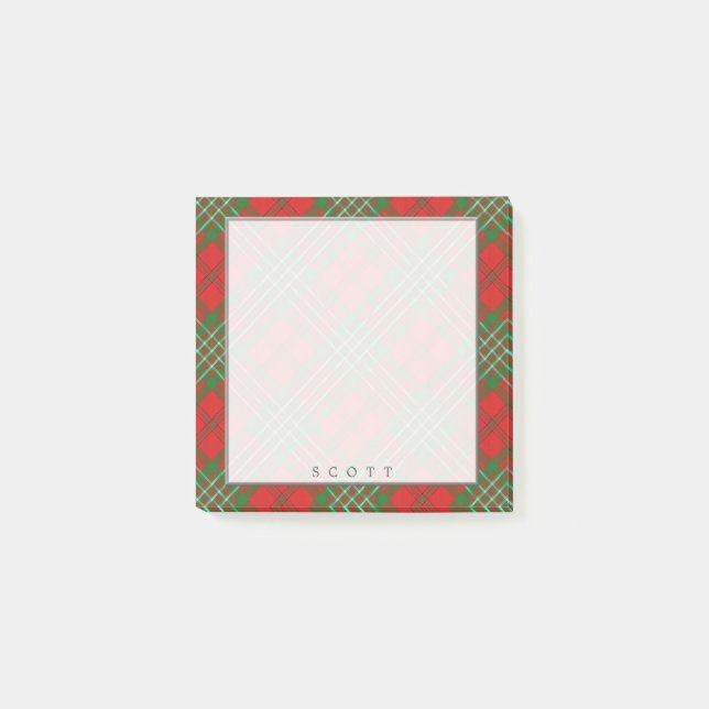 Regal Scottish Clan Scott Tartan Post-it Notes (Front)