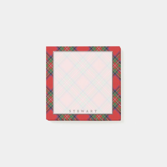 Regal Scottish Clan Stewart Tartan Post-it Notes (Front)