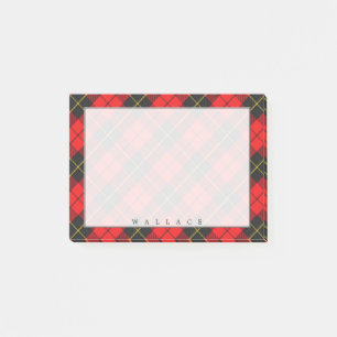 Regal Scottish Clan Wallace Tartan Post-it Notes