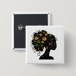 Regal Shamrock Majesty: Lucky Charm 15 Cm Square Badge