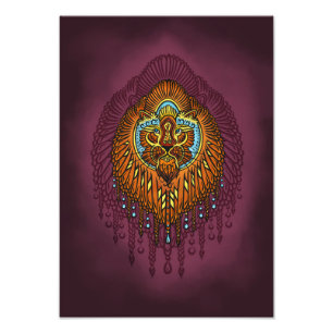 Regal Spirit Lion   Ornate Tribal Mandala Roar Photo Print