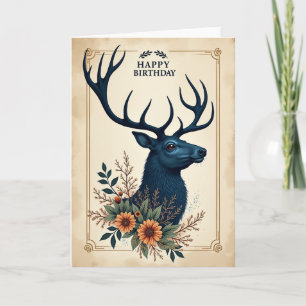 Regal Stag Birthday Card