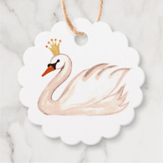 Regal swan favour tags