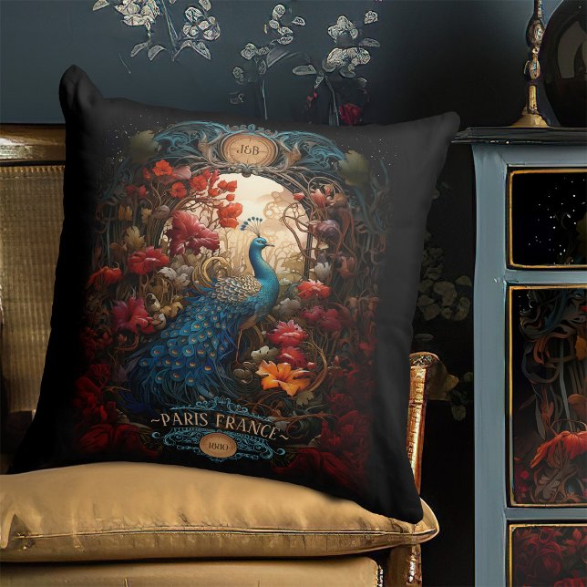 Regal Vintage Victorian Peacock  Cushion (Creator Uploaded)